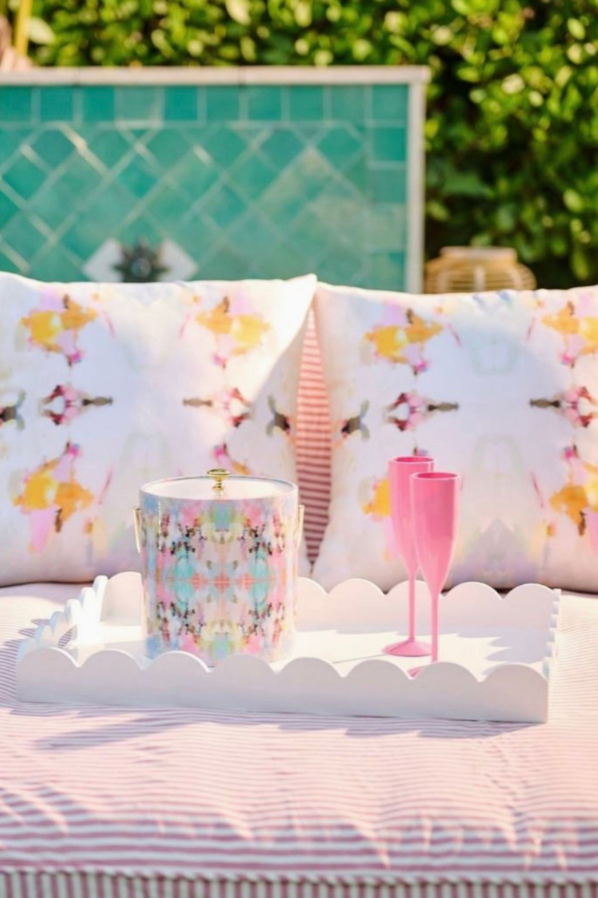 Pink Acrylic Champagne Flutes