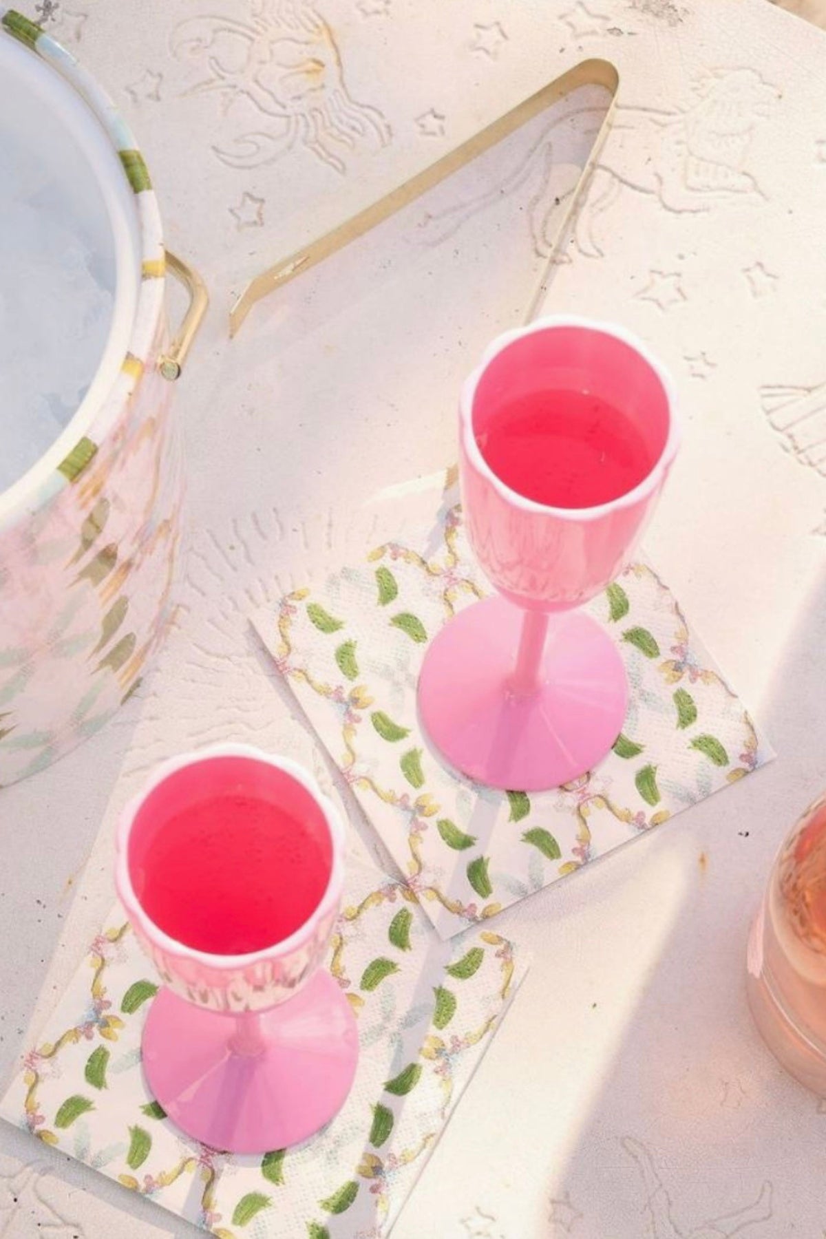 Pink Acrylic Champagne Flutes