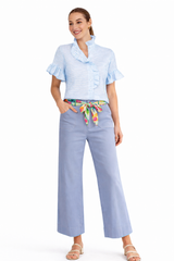 Sadie Top Light Blue Tufted Cotton