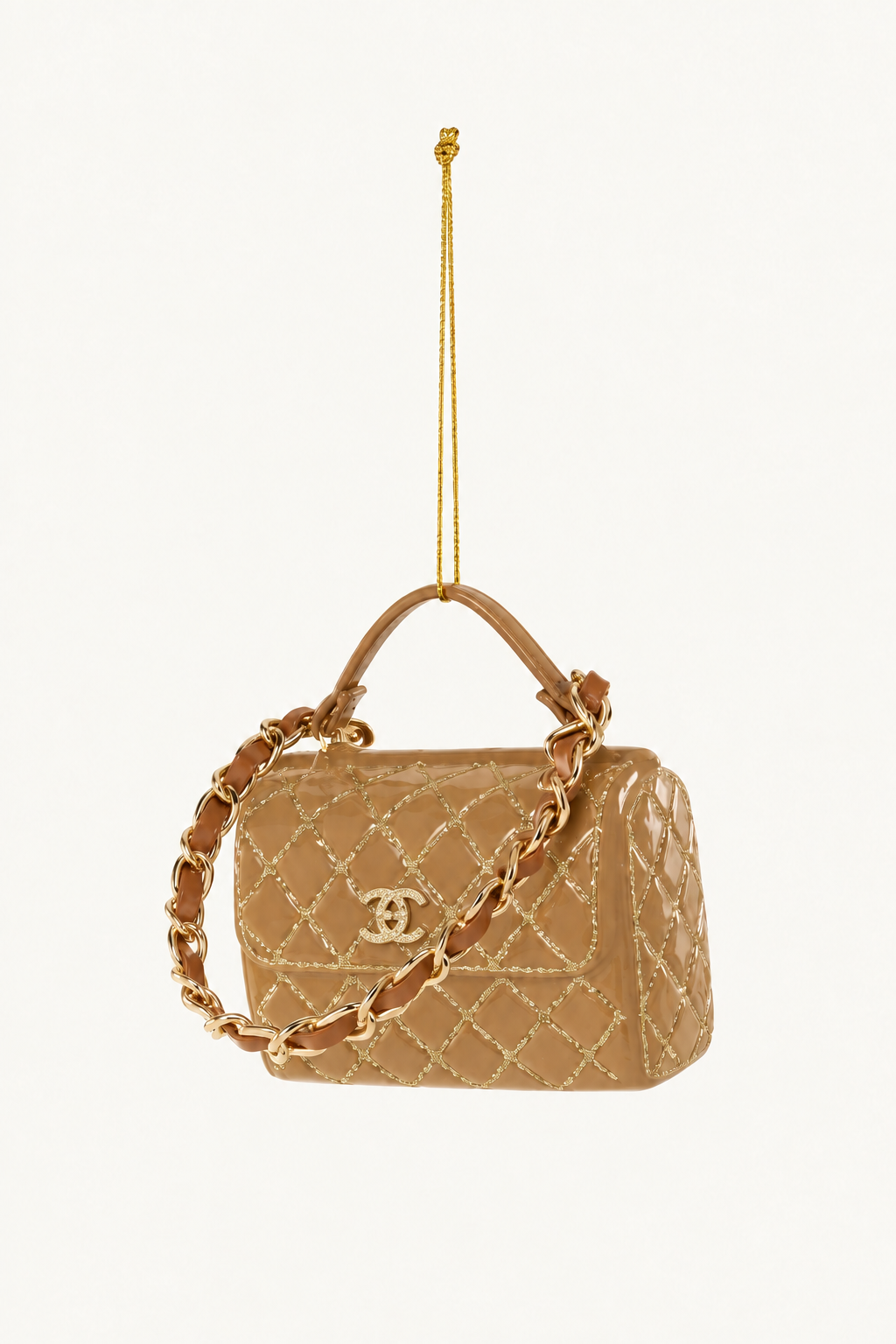 Tan Luxe Handbag Ornament