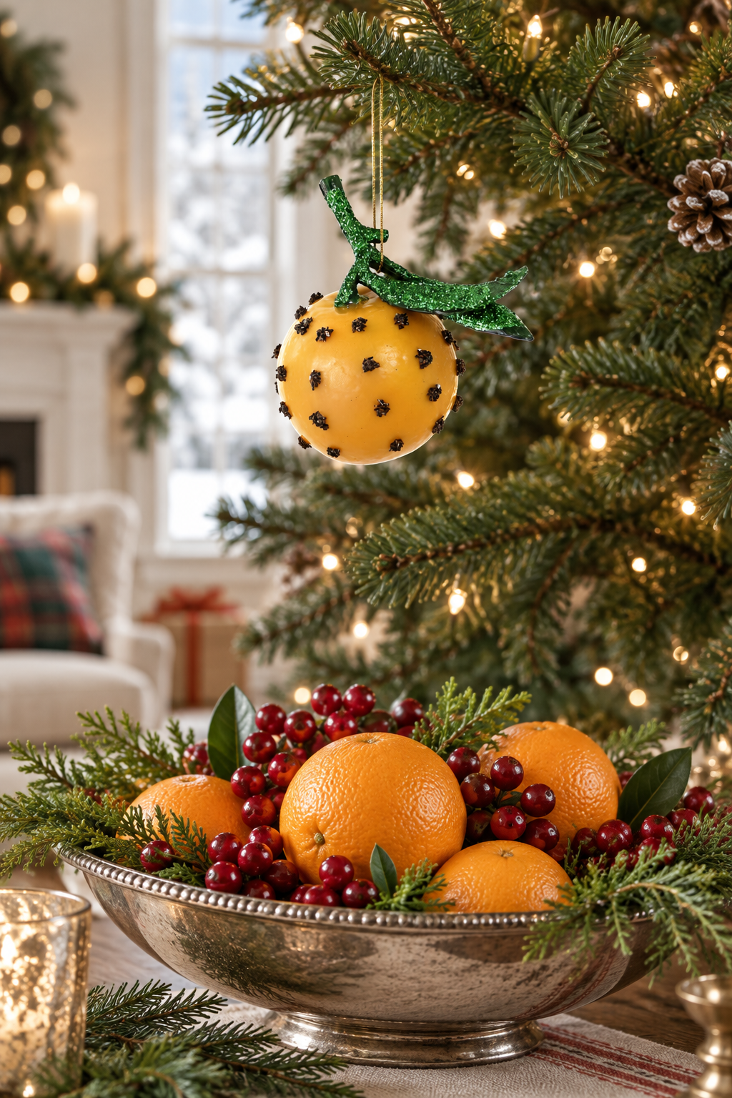 Clove Studded Orange Ornament