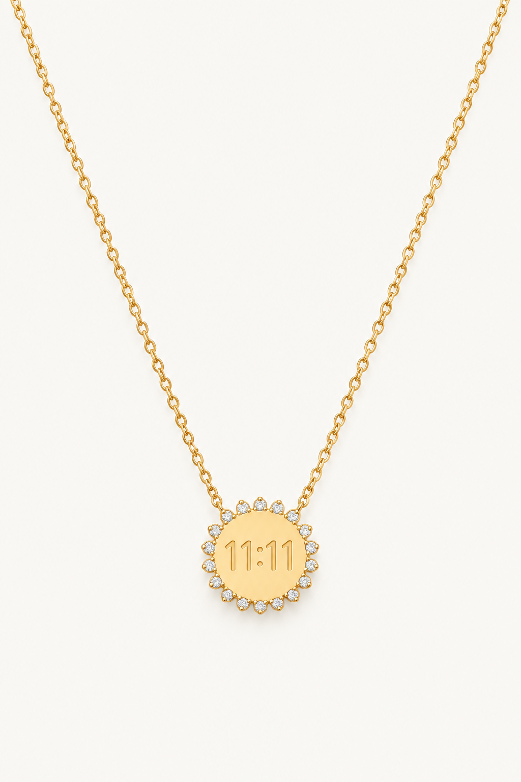 11:11 Sun Pendant Necklace – 14K Gold Plated
