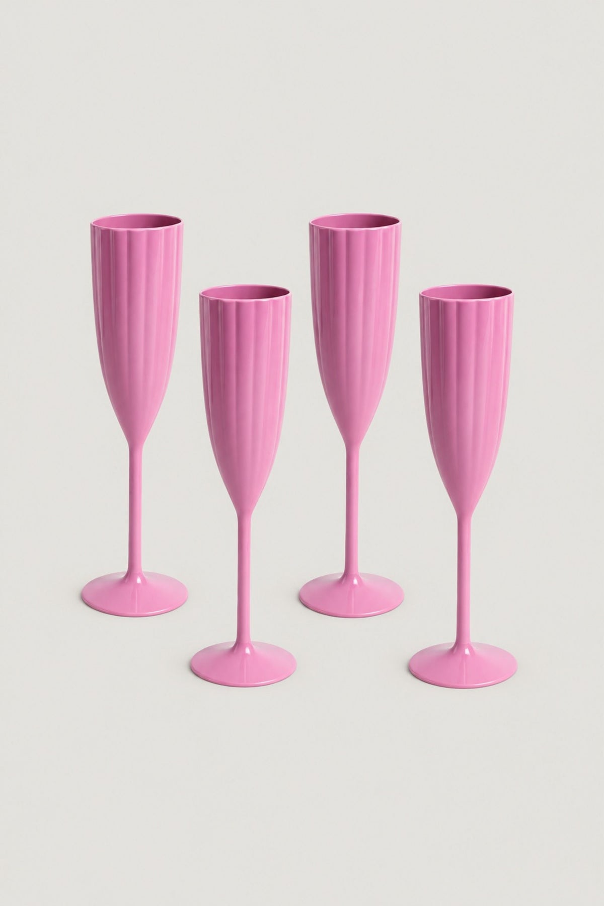 Pink Acrylic Champagne Flutes