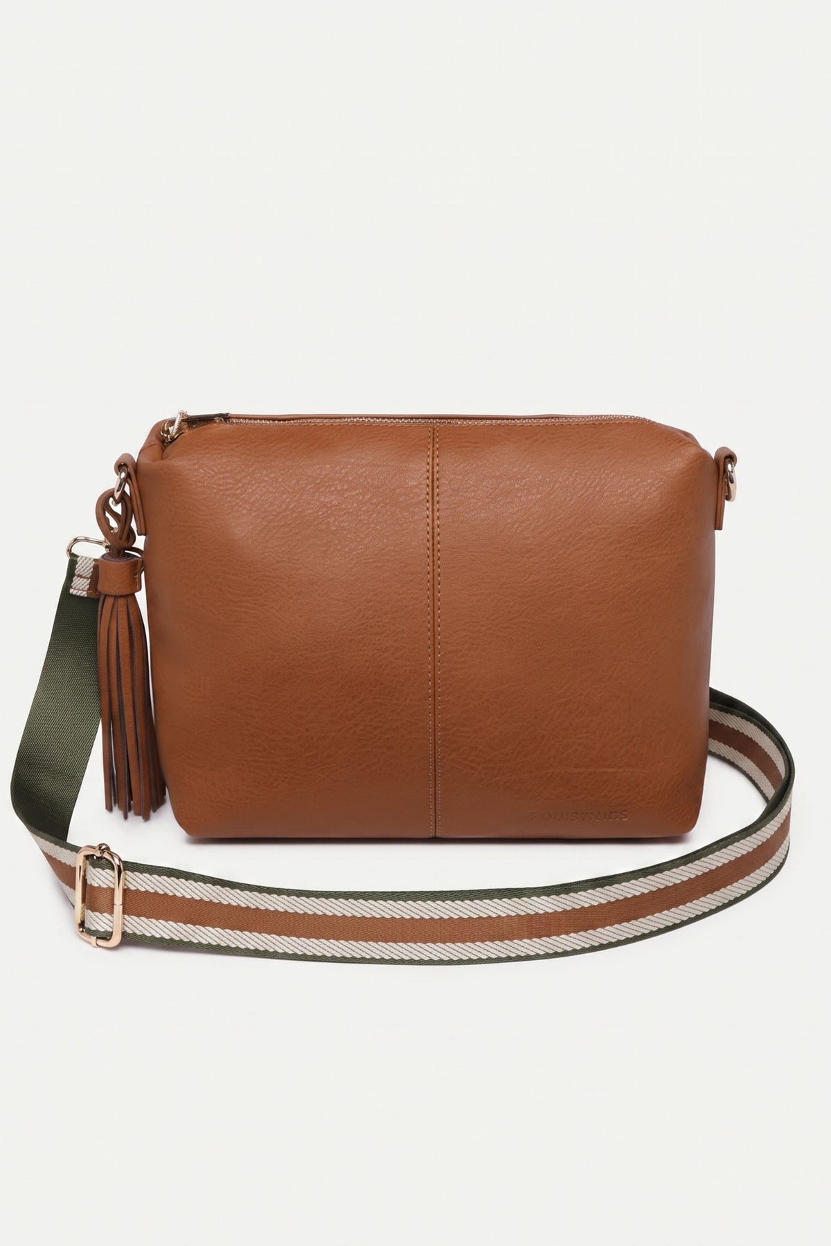 Daisy Stripe Tan Crossbody Bag