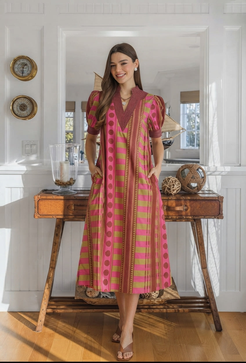 Plum Blossom Midi Dress