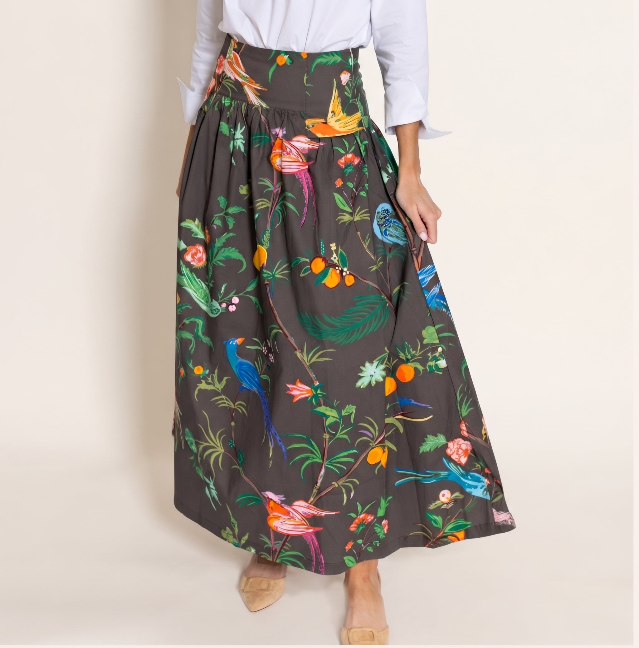 Feather Frolic© Sadie Drop Waist Maxi Skirt