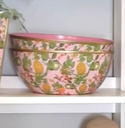 Pineapple Gardens Enameled Bowl Small