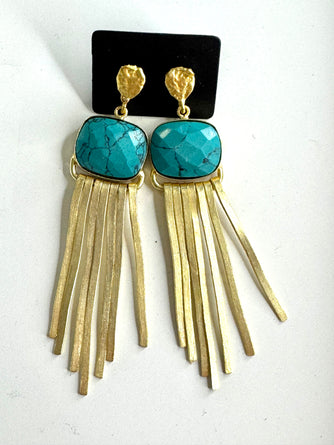 Turquoise Mermaid Statement Earrings