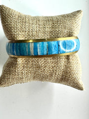 Turquoise Medium  Inlayed Bangle