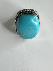 Bright Turquoise Adjustable Ring