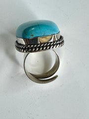 Bright Turquoise Adjustable Ring