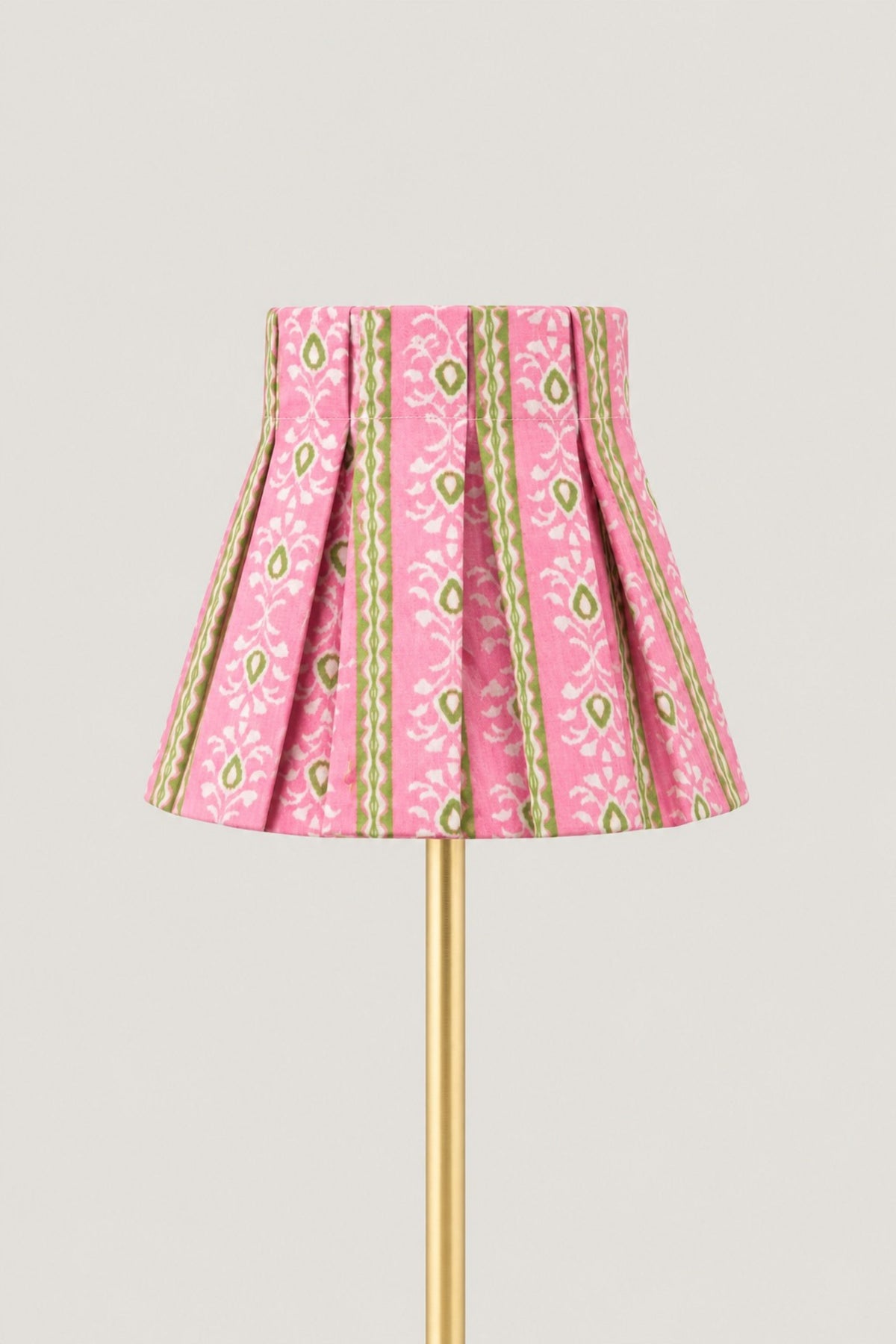 Rosemary Stripe Pink Box Pleat Shade for Mini LED Table Lamps