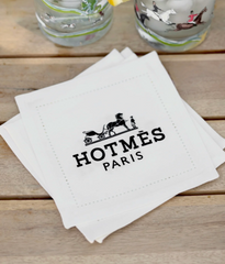 Hotmes (Black) Cocktail Napkins (Set of 4)