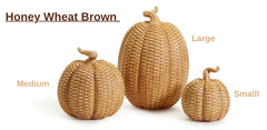 Basket Weave Pumpkins Honey Wheat Color (individually sold)
