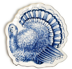 Blue & White Turkey Plate