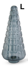 Embossed Light Blue Glass Trees