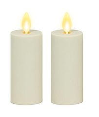 Pack of 2 Flameless Votive Candles- 4.2 Inch Ivory Luminara Indoor Votive Candle