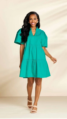 Green Watson Tiered Dress