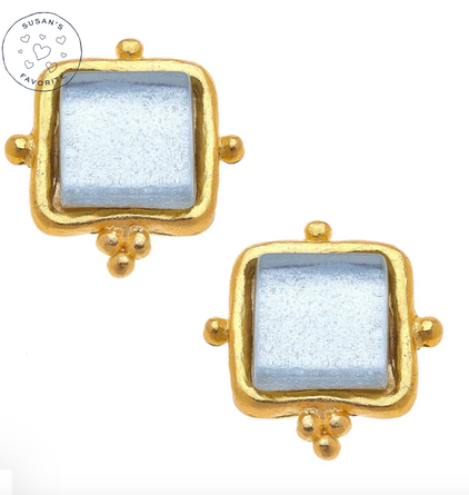 Madeline White French Glass Studs