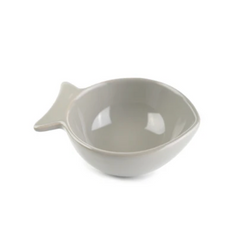 Stone Mini Fish-Shaped Stoneware Dip Bowl