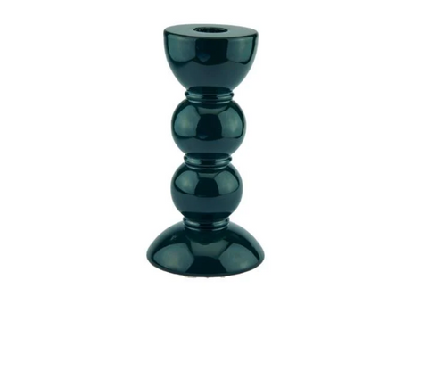 Racing Green Medium 14cm Bobbin Candlestick