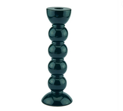 Racing Green Tall 24cm Bobbin Candlestick