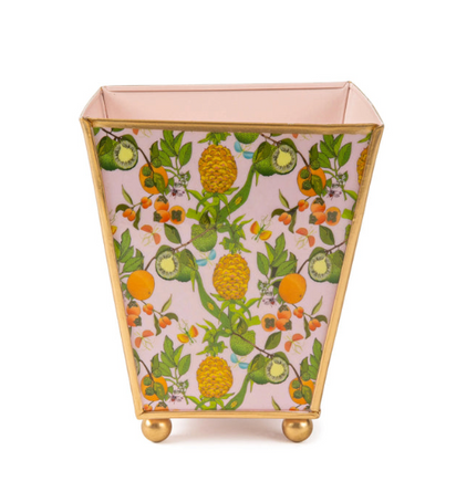 Pineapple Gardens Enameled 6" cachepot