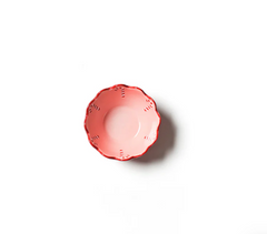 Red Candy Cane Scallop Dipping Bowl