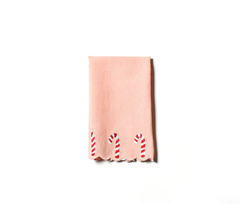 Provence Candy Cane Medium Scallop Hand Towel