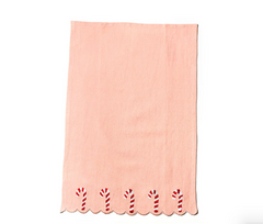 Provence Candy Cane Medium Scallop Hand Towel