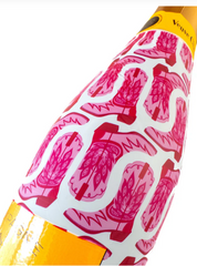 Beau Bottles Limited Edition Cow Girl Champagne Bottle Wrap – Made for Veuve Bottle