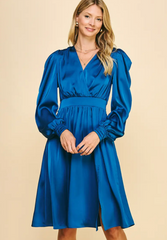 Blue The Midnight Soirée Midi Dress – Vivid Hue Holiday Edit