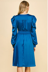 Blue The Midnight Soirée Midi Dress – Vivid Hue Holiday Edit