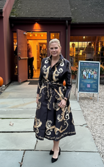 Noir Luxe Maxi Dress Jacket  – Vivid Hue Holiday Edit