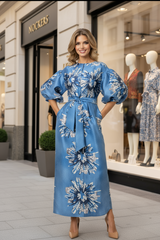 Blue Dahlia Maxi Dress