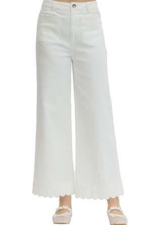 The Maribel Scallop Pant – Off White