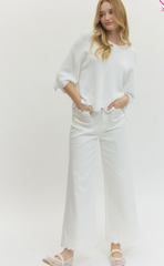 The Maribel Scallop Pant – Off White