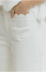 The Maribel Scallop Pant – Off White