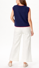 The Sardine Stitch Knit Vest – Navy