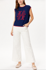 The Sardine Stitch Knit Vest – Navy