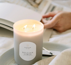 Belgian Linen 11oz Linnea Candle