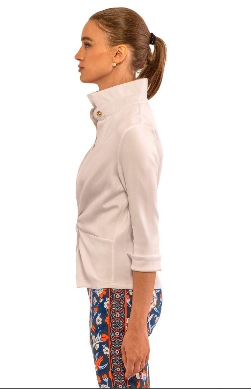 White Jersey Twist & Shout Top