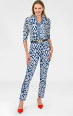 Arabesque Pull-On Pants in Navy