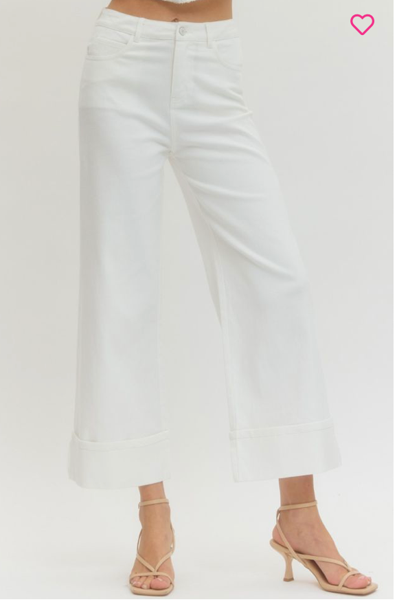 Weekend Edit Baggy Pants in Off White