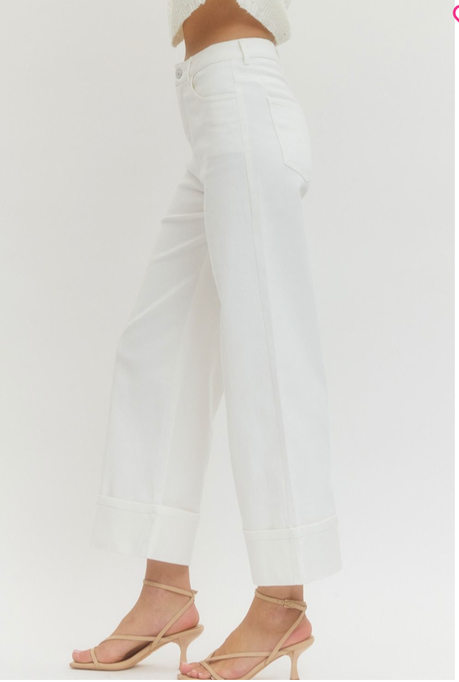 Weekend Edit Baggy Pants in Off White