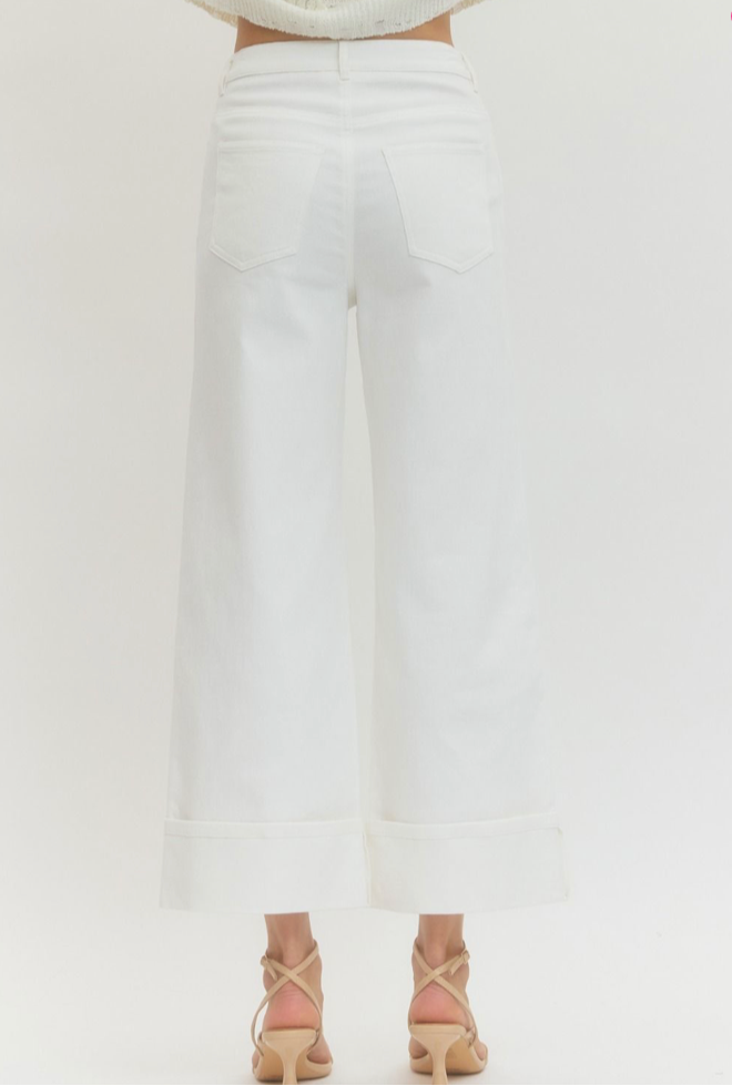 Weekend Edit Baggy Pants in Off White