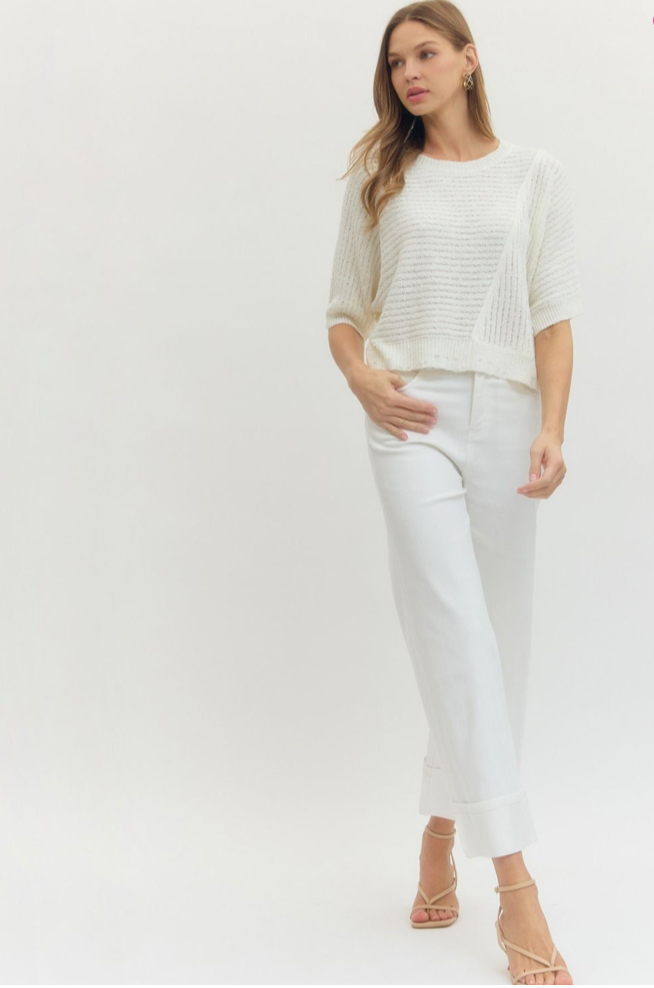 Weekend Edit Baggy Pants in Off White
