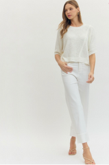 Weekend Edit Baggy Pants in Off White