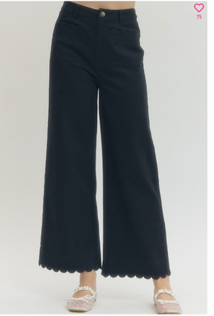 The Navy Maribel Scallop Pant
