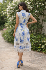 Romantic Eyelet Sleeveless Lace Dress
